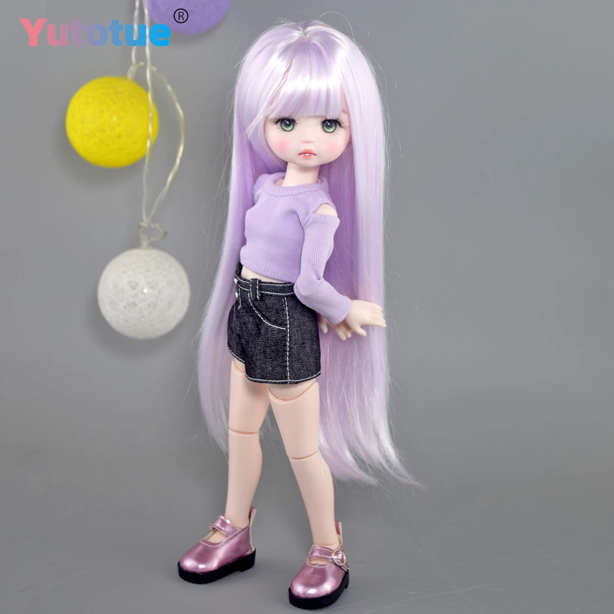 YUTOTUE 30 см высота кукла с зелеными глазами для девочек со съемным модным комплектом одежды прямой парик детский подарок