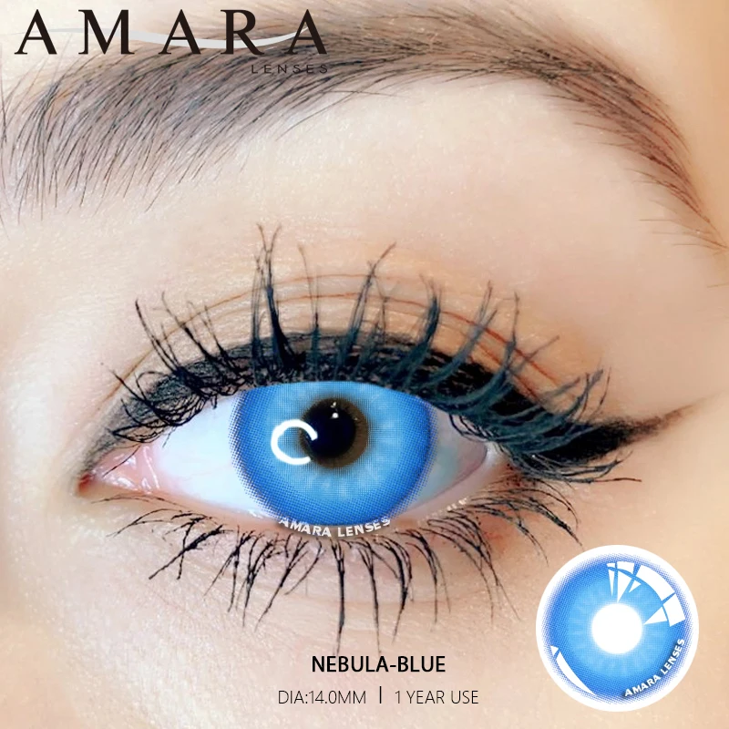 AMARA Blue Color Contact Lenses for Eyes Cosplay Yearly Makeup Halloween Beauty Color Contact Lenses Cosplay Anime Accessories
