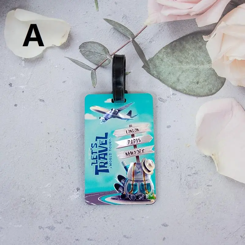 Travel Luggage Tag Soft Silicone Shockproof Suitcase ID Address Holder for Men Boys Hiking Trip Travel Use