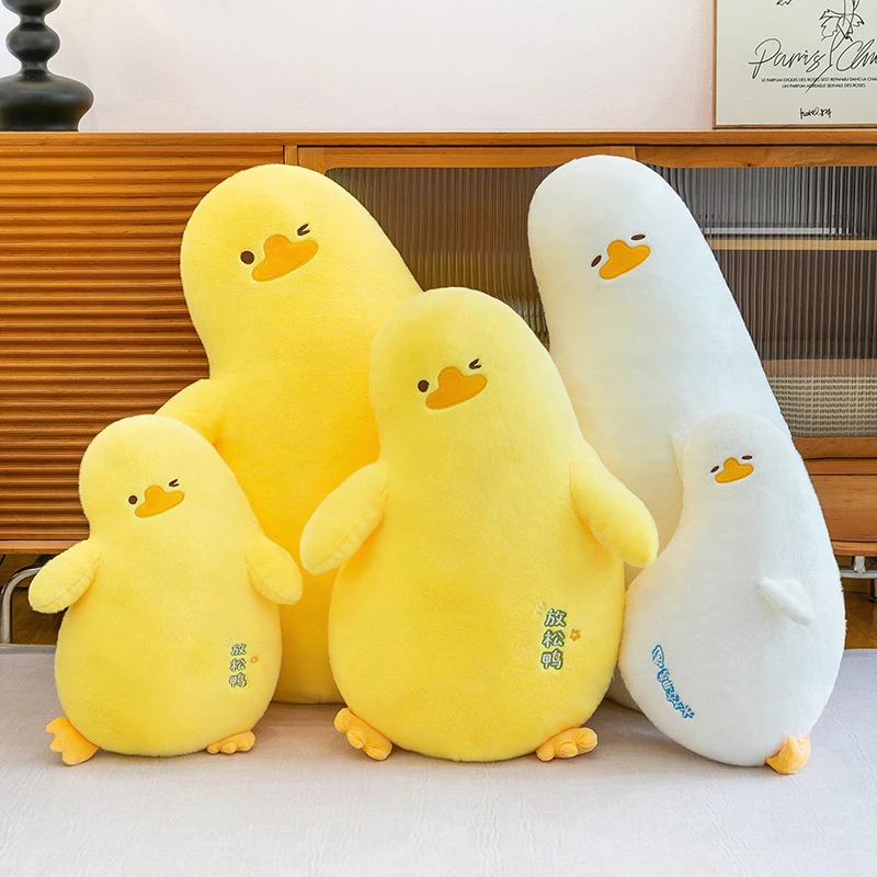 

Kawaii Plush Toy Cuddly Duck Filled Doll Relaxation Pillow Cute Lounge Duck for Kids Birthday Gift Green Light Party Style