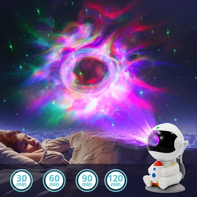 Galaxy Starry Sky Projection Light with Remote Control USB Plug in Astronaut Atmosphere Light Living Room Bedroom Night Light