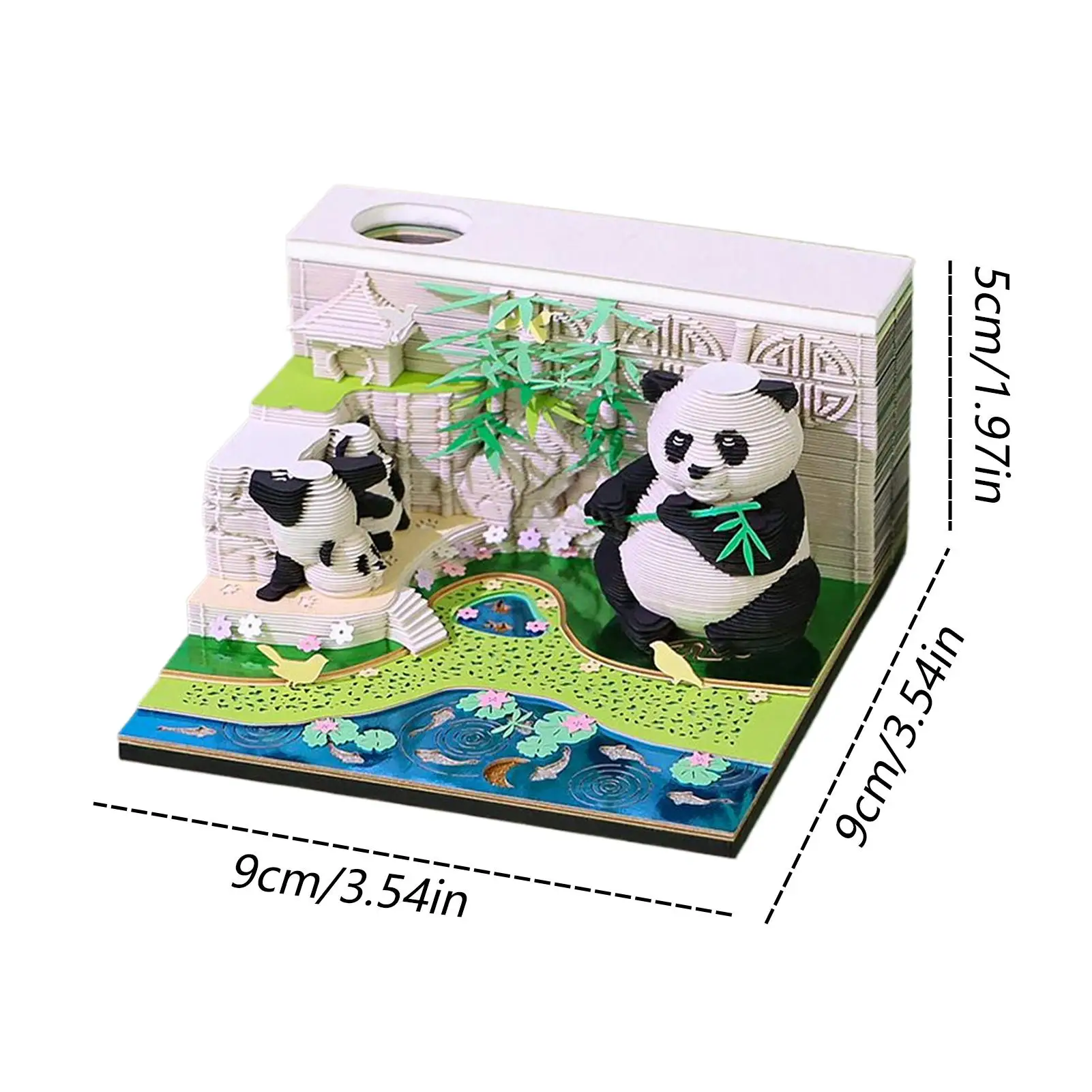 3D Memo Pad 3D Calendar Memo Pad Tearable Paper Carving Art Craft For Desk School Home Living Room Bedroom Apartment Hotel