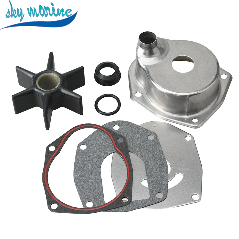 Water Pump Impeller Kit with Housing for Mercruiser Sterndrive Engines Alpha I Gen II Mercury Mariner 40-350 HP 46-817275A1