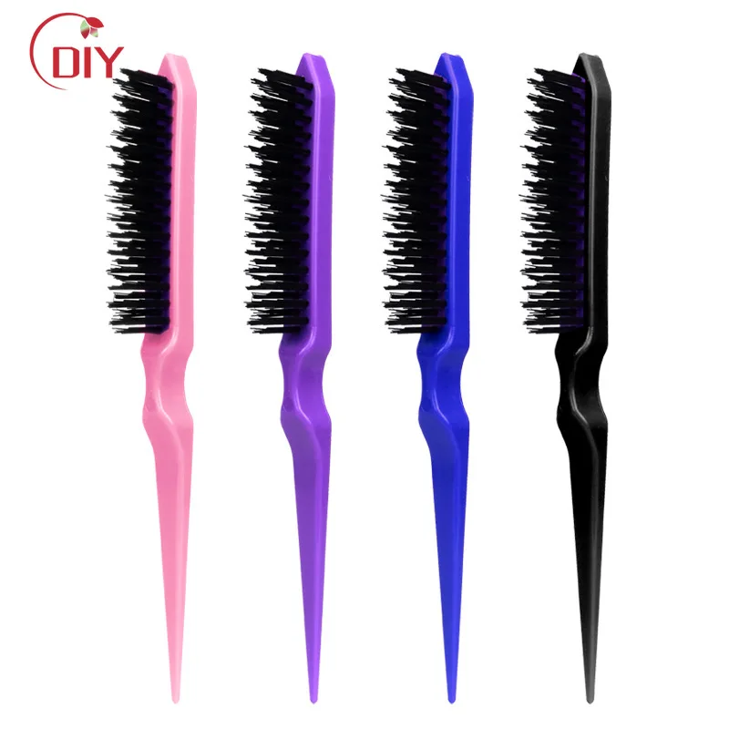 1 Pcs Professional Hair Brushes Comb Teasing Back Combing Hair Brush Slim Line Styling Tools 9 Colors Wholesale Hair Comb