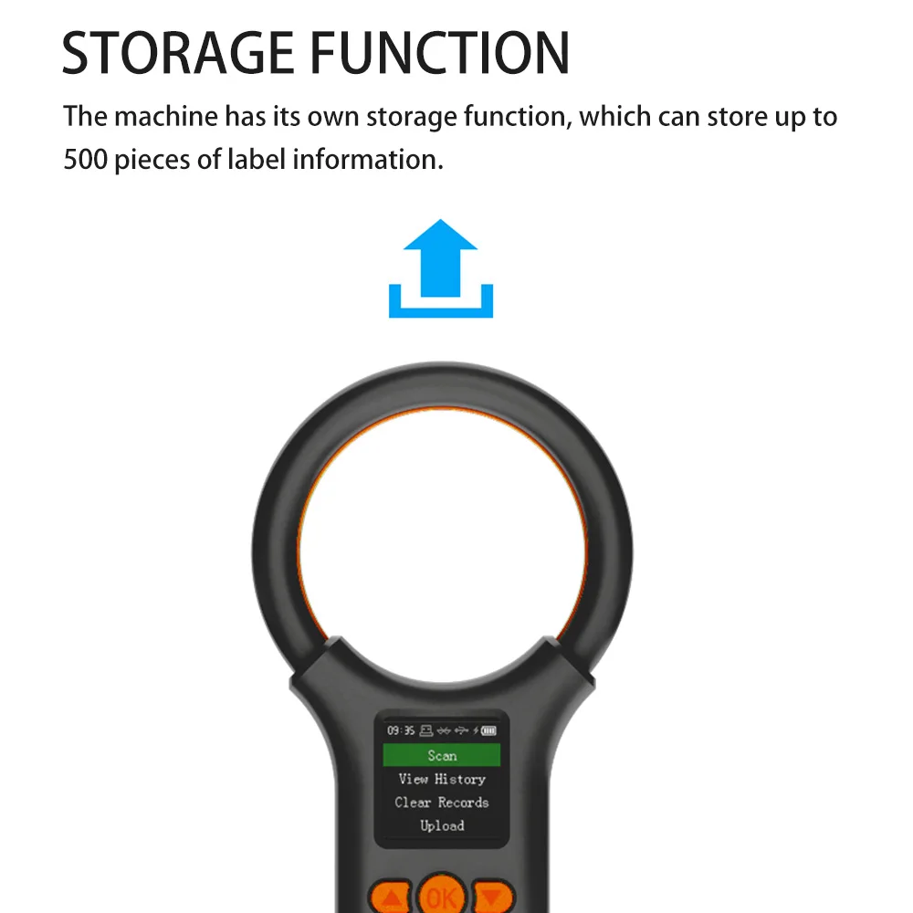 Animal Microchip Pet Tag Scanner ID Reader RFID EMID Animal Handheld Chip Reader BT+USB+2.4G Support 500 Informations Storage