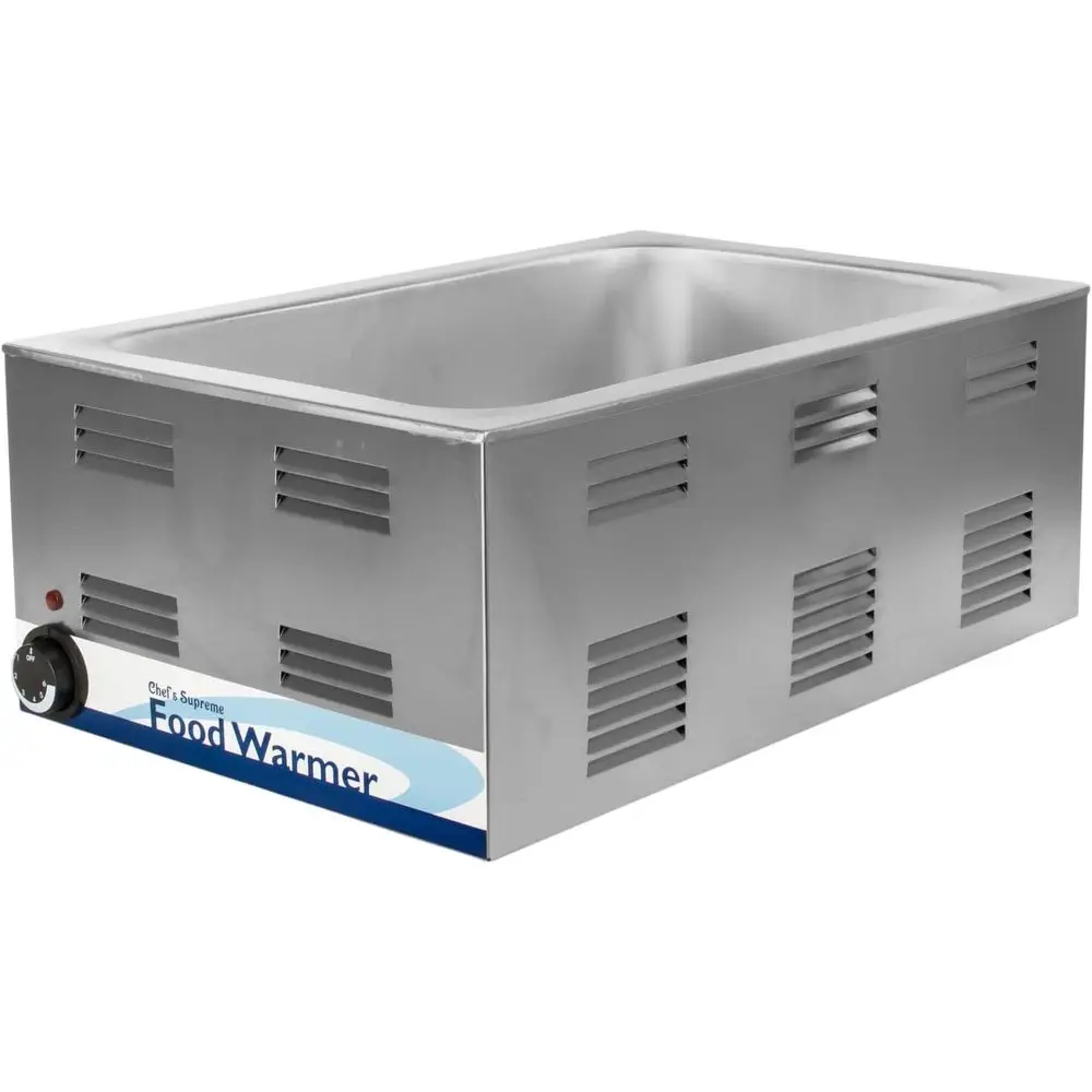 22x14 Commercial Full-Size Portable Steam Table Food Warmer – Electric 120V with Enhanced Ventilation and Stainless Steel Housin