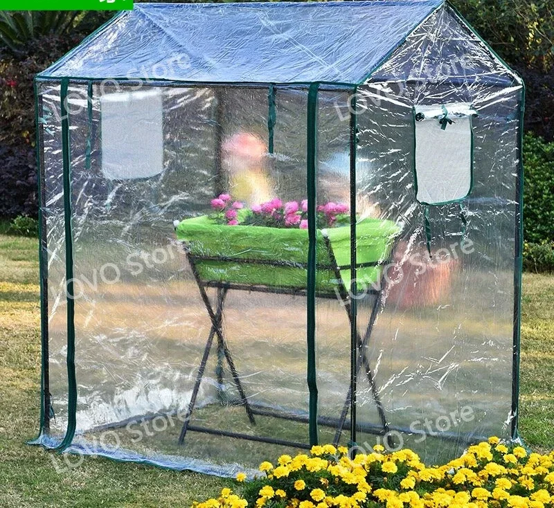 Plant greenhouse  wind-proof and rain-proof outdoor animal insulation cover home winter courtyard sun room  image 6