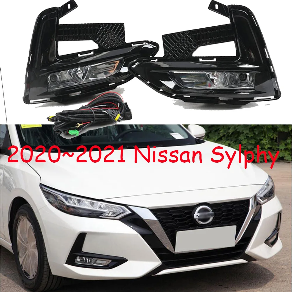 Car Bumper Headlight For Nisan Sylphy Fog Light Sentra 2020~2021y Car Accessories Halogen Bulb Auto Nisan Sylphy Headlamp