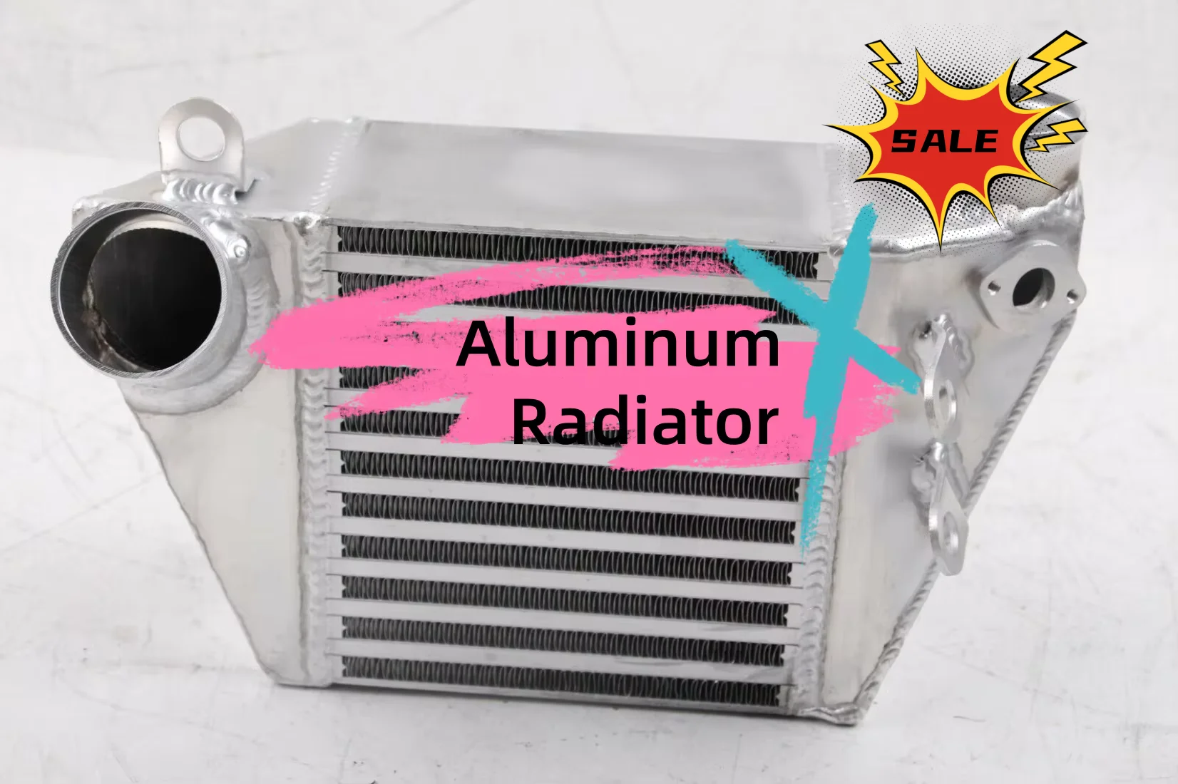 Compatible con Volkswagen Audi SEAT Skoda 1,8 T 1,9 TDI ASZ motor A3 8L BORA Polo Golf MK4 Ibiza Octavia 1U Intercooler de montaje lateral de aluminio