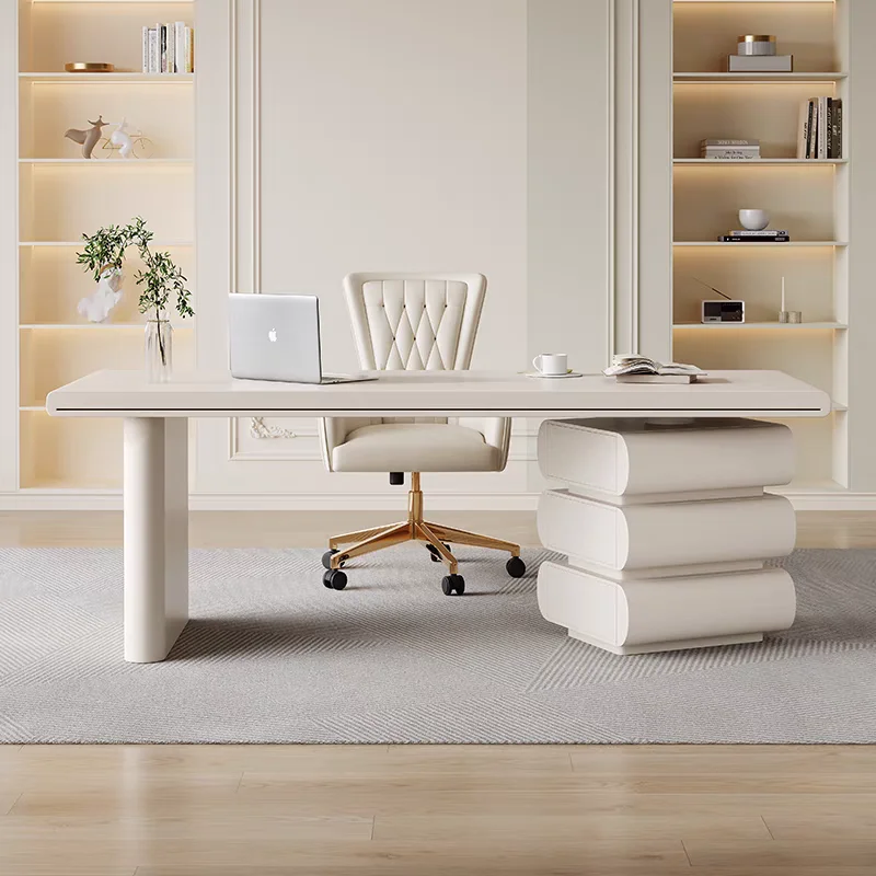 Computer Minimalist Office Desk Aesthetic Nordic Storage Executive Office Desk Luxury Decoration Ufficio Commercial Furniture