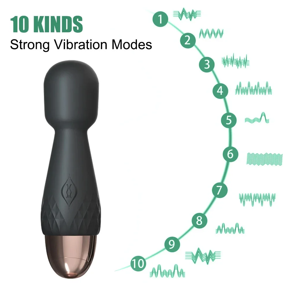 Mini Powerful Silent Personal Silicone Vibrator G Spot AV Stick Adult Female Clitoral Massager Masturbates Dildo Massage Sex Toy