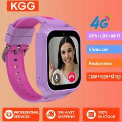 KGG 4G Kids Smart Watch GPS/LBS/WIFI Location Video Call Game SOS HD Touch Screen IP67 Waterproof Children Boys Girl Smartwatch