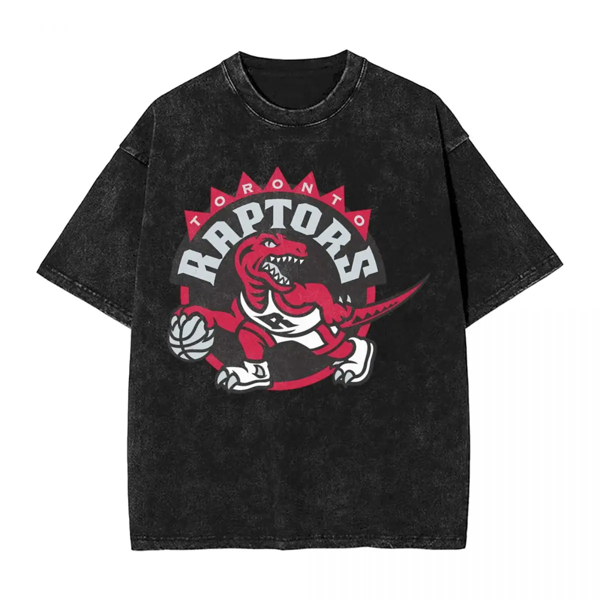 مضحك الكلاسيكية شعار رابتورز من تورونتو خمر غسل تي شيرت رجالي عملية اللوحة الساخنة أنيمي مانغا #6