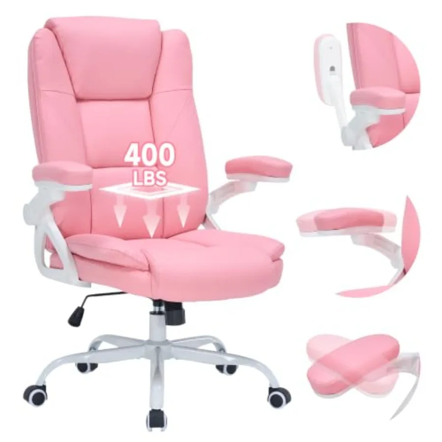 Ergonomic Executive Office Chair with 3-Way Adjustable Armrests, Breathable Mesh Back, Lumbar Support, Black Color for Home and