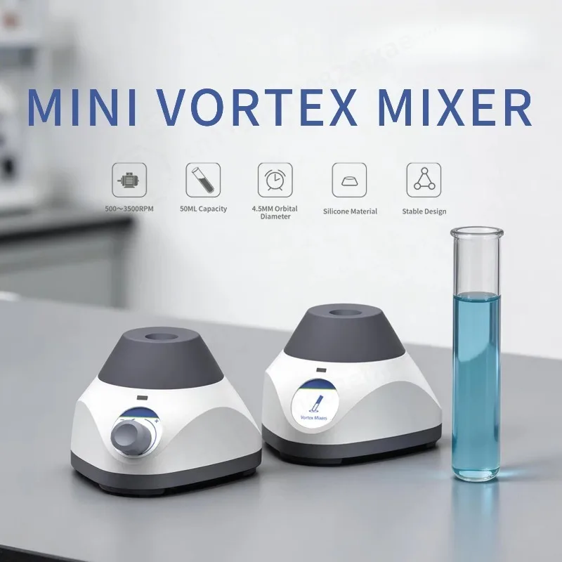Mini Vortex Mixer, Lab High Speed Stirrer, Portable Shaker For Chemical Laboratory Liquid Mixing
