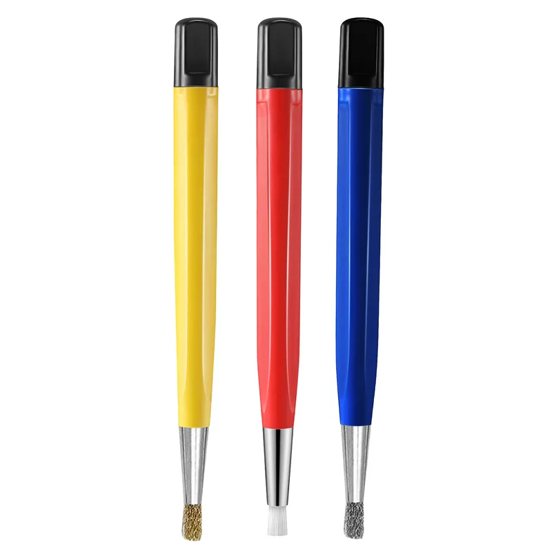 

3Pcs/Set Fiberglass Steel Scratch Brush Pen Fiber Bristles Polish Watch Rust Dirt Remover Jewelry Circuit Board Cleaning