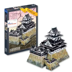 Japanese Himeji-jo Japan Ancient Castle 3D Paper Puzzle Famous Architecture DIY Model Toy Girl Boy Birthday Gift 1pc