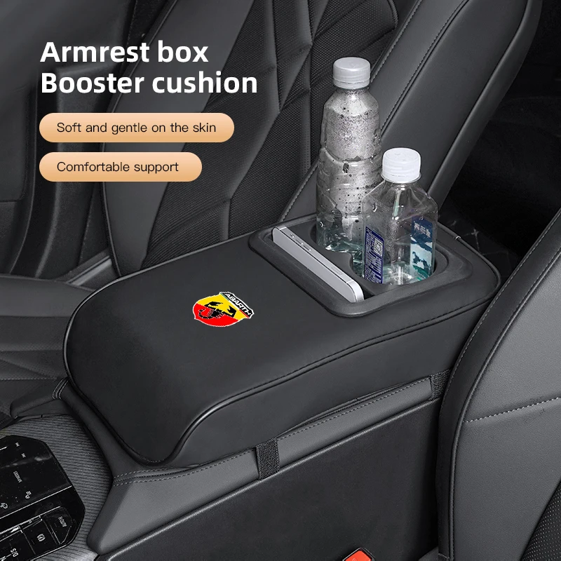 

Car Armrest Box Cushion Leather Soft Pad With Cup Holder For FIAT Abarth Pulse Panda Tipo Strada 600 500X Freemont Aegea Punto