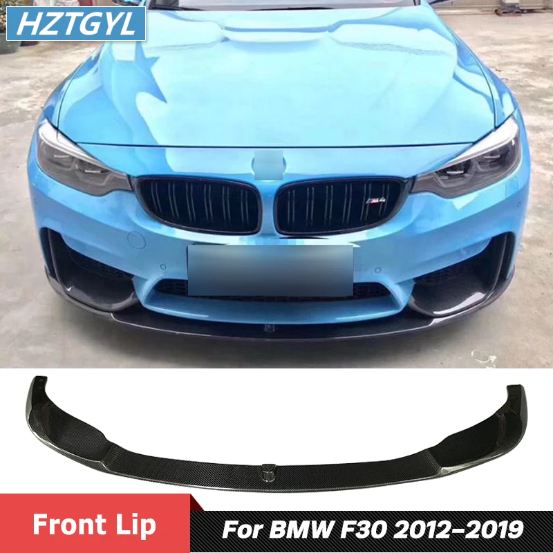 MP Style Carbon Fiber Front Bumper Spoiler Lip For BMW 3 Series F30 Facelift GG M3 Tuning 2012-2019