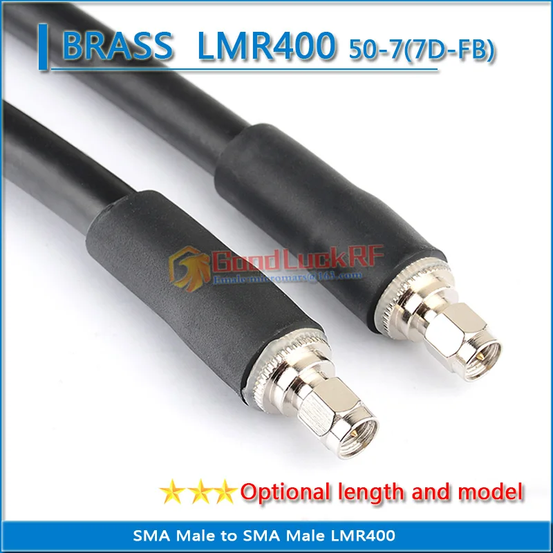 

High-Quality Dual SMA Male to SMA Male Coaxial Pigtail Jumper LMR400 RG8 RG8U RG8/U SYWV50-7 7D-FB extend Cable 50 ohm