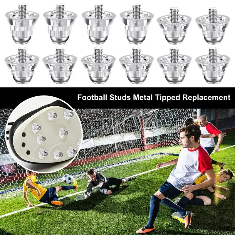 Football Cleat Replacement Studs 12 Pcs Replacement Spikes Track Shoes Set With Metal Head For Soccer Football Shoes Studs