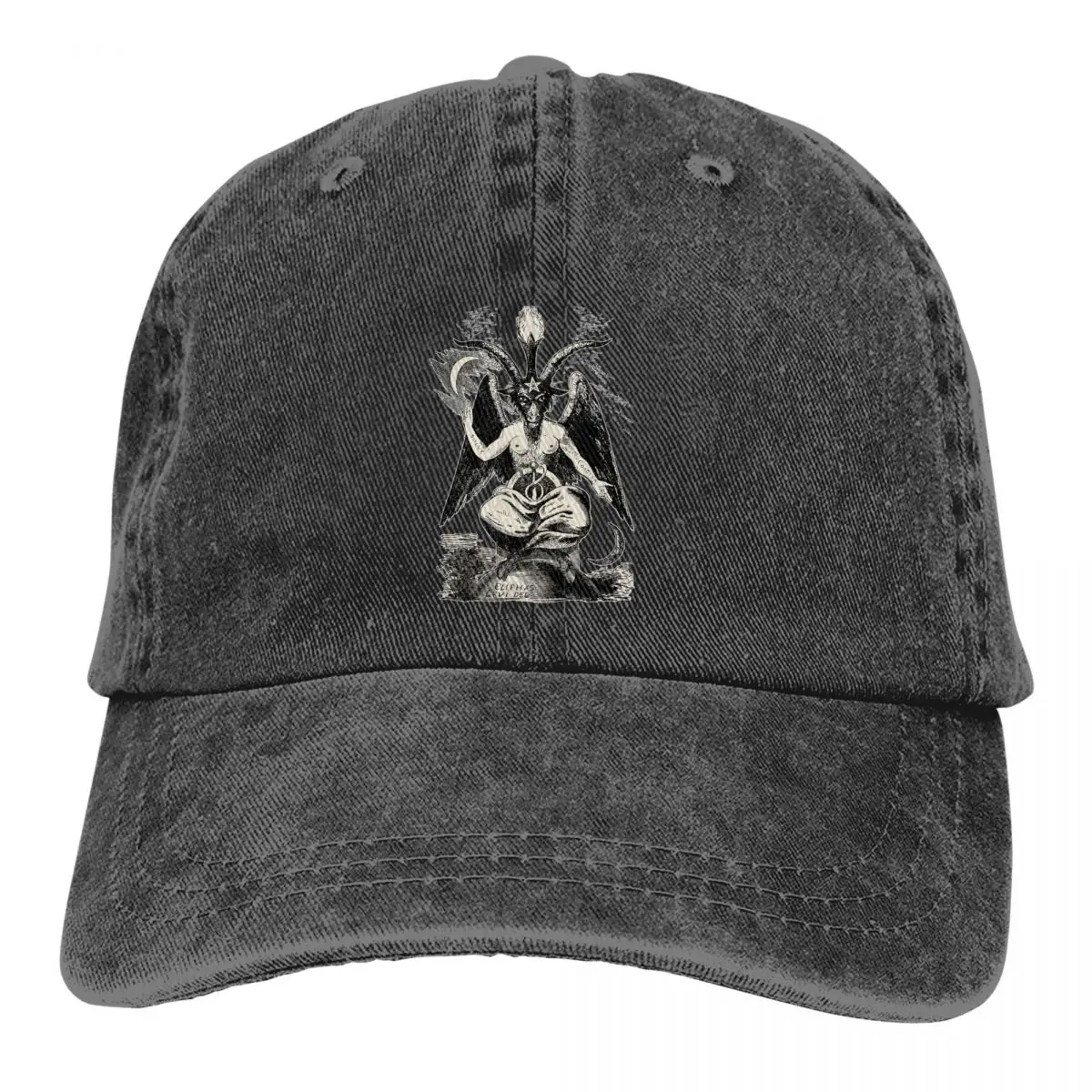 

Baphomet Satan Lucifer Multicolor Hat Peaked Men Women's Cowboy Cap Classic Baseball Caps Personalized Visor Protect Hats