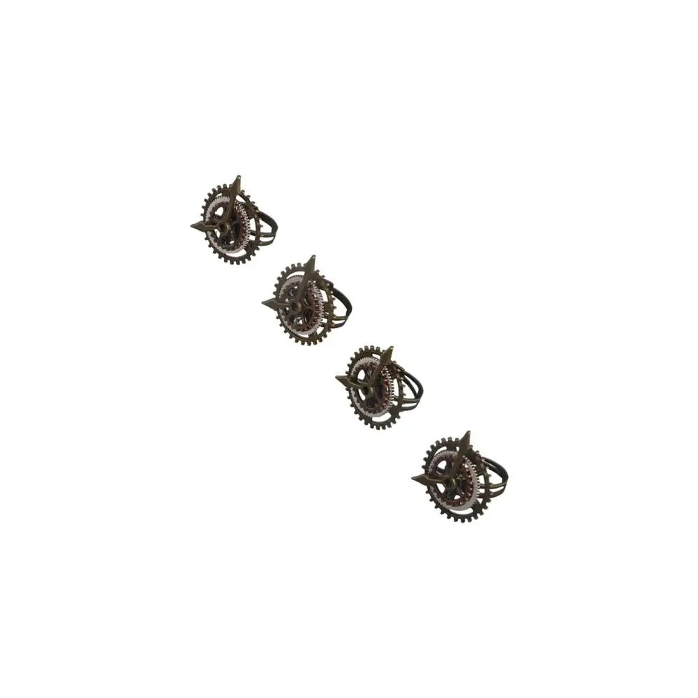 Charm Punk Clock Watch Steam 3 Rings Party Jewelry Copper Rings Fingering Fashion Jewelry