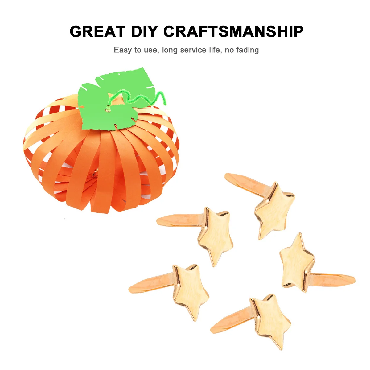 

300Pcs Mini Claw Brads Two-Legged Nails Colorful Decorative Iron Nails for DIY Crafts Kids Handmade Brain Intelligence