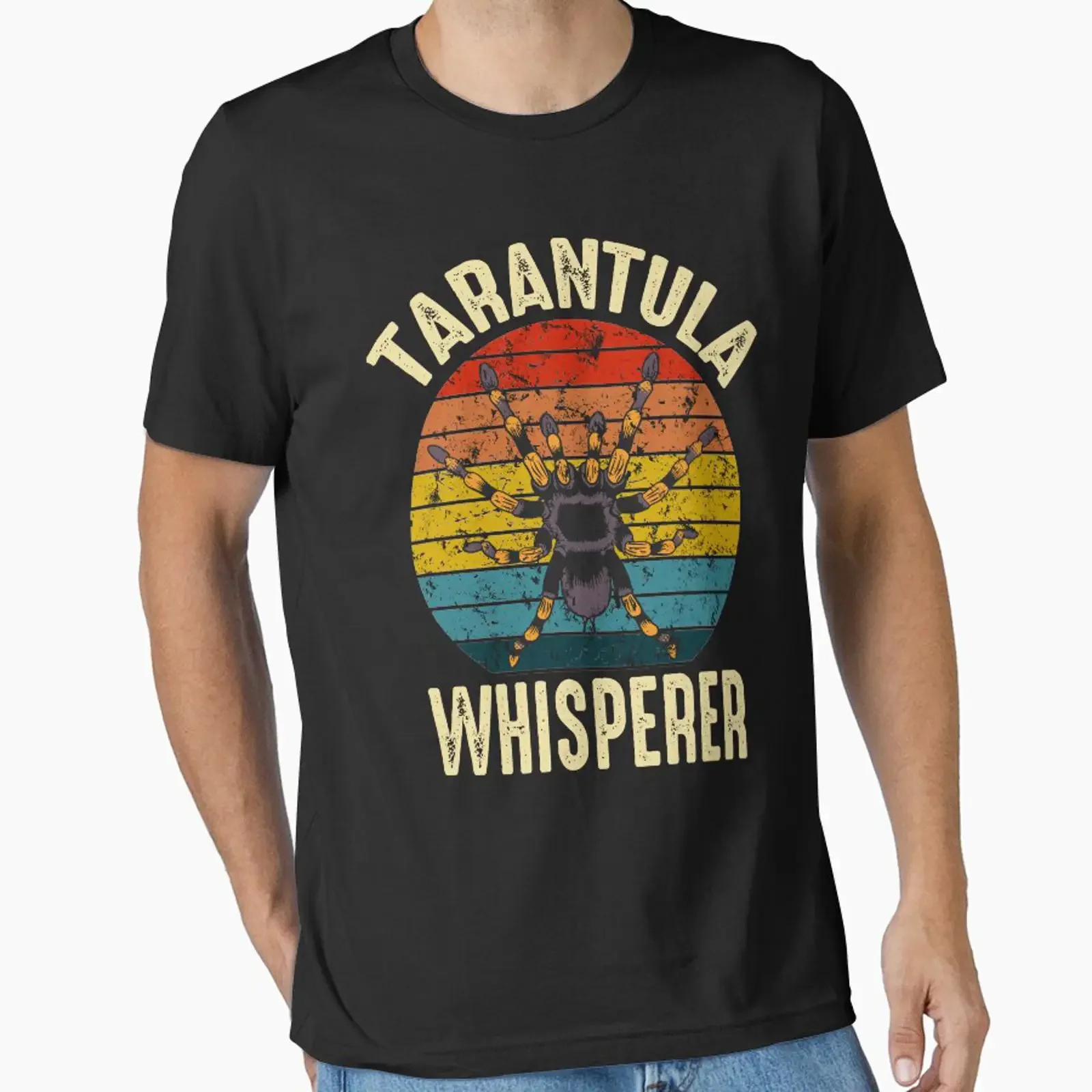 Tarantula Whisperer Retro Spider Owner designed and sold by JRRTs vintage Washed fashion Top For Everyday Wear Unisex graphic