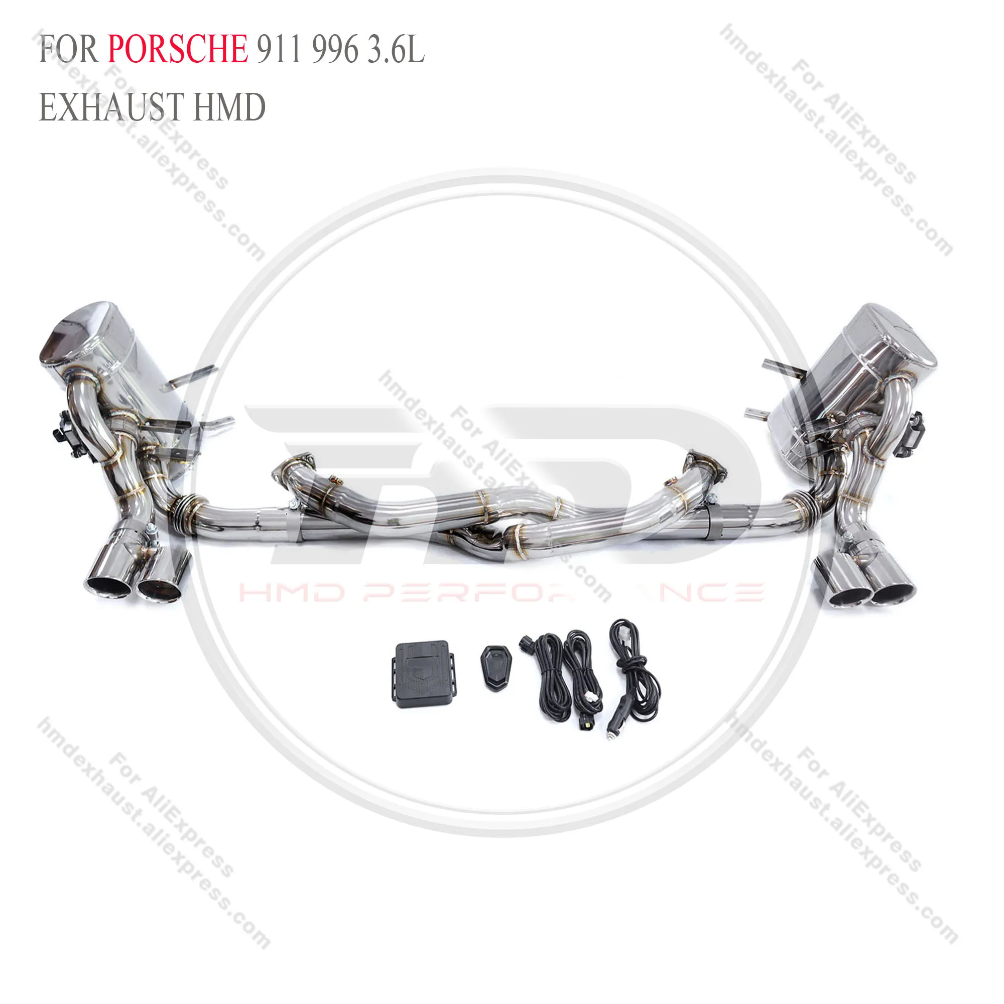 

HMD Exhaust System Stainless Steel Performance Catback for Porsche 911 996 3.6L Muffler With Electronic Valve