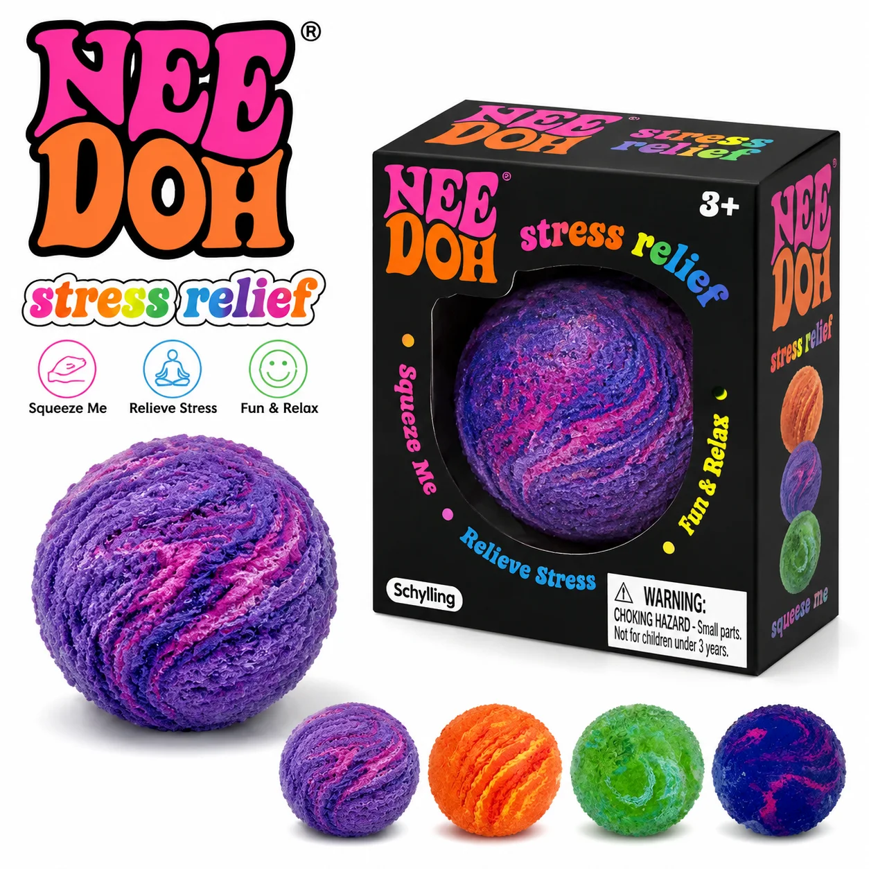 NEEDOH Planet Grasball Texturierte Quetschbälle, Weiche Sensorische Spielzeuge, Ideale Geschenke für Büro, Klassenzimmer, Partys & Feiertage
