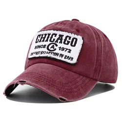 2024 New Designer Vintage Chicago Embroideried Baseball Cap Men Hip Hop Y2k Hat Adjustable Mens Snapback Hats for Woman Gorras