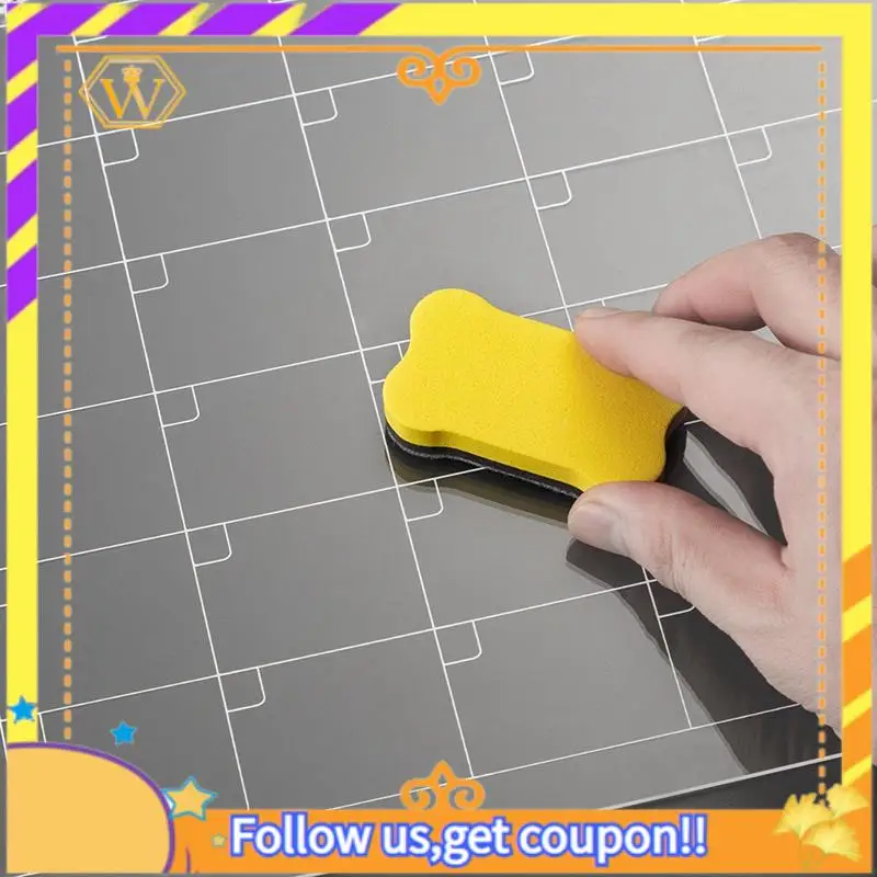 Latest-Clear Acrylic Magnetic For Fridge 9X13in Weekly Board Dry Erase Fridge For Reusable Planner With Dry Erase Markers