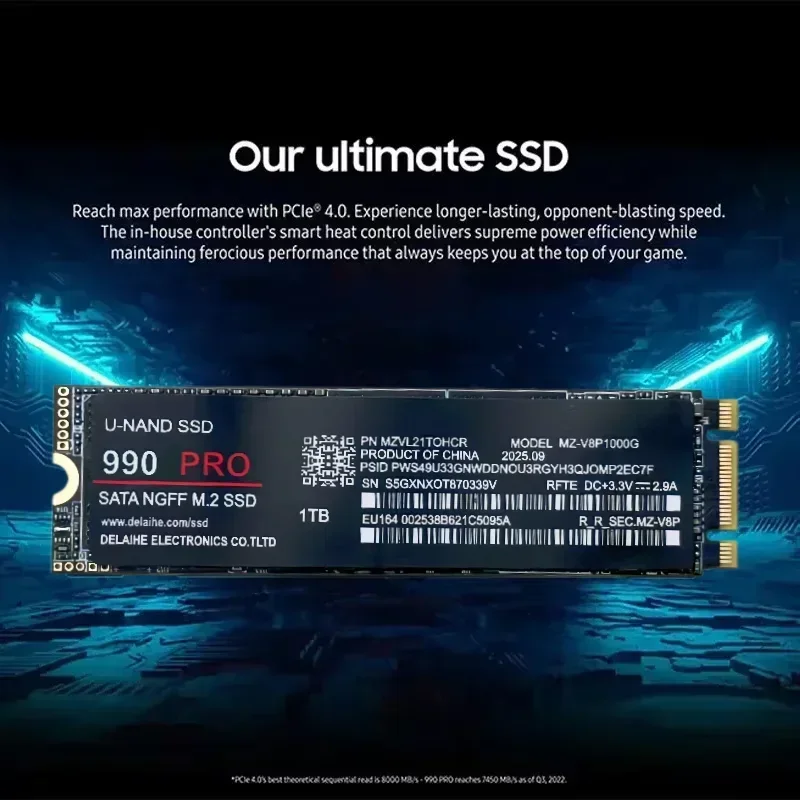 500GB to 4TB Ultra High Speed Internal SSD M.2 SATA NGFF Hard Drive for Tablet Computers Ultrabooks Lightweight and Portable
