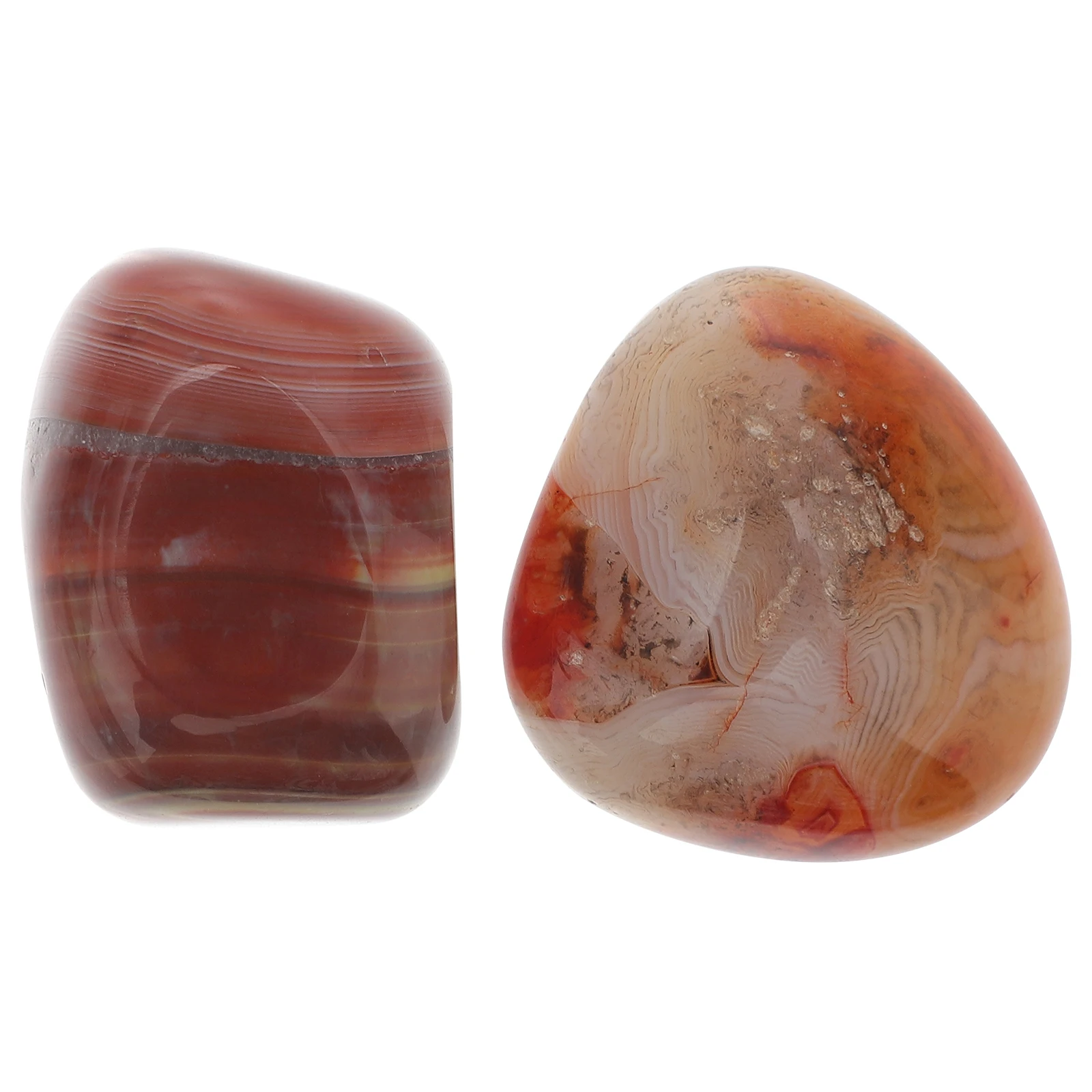 

2Pcs Agate Stones Smooth Hand Carved Healing Meditation Crystal Energy Jewelry Crafts Decor