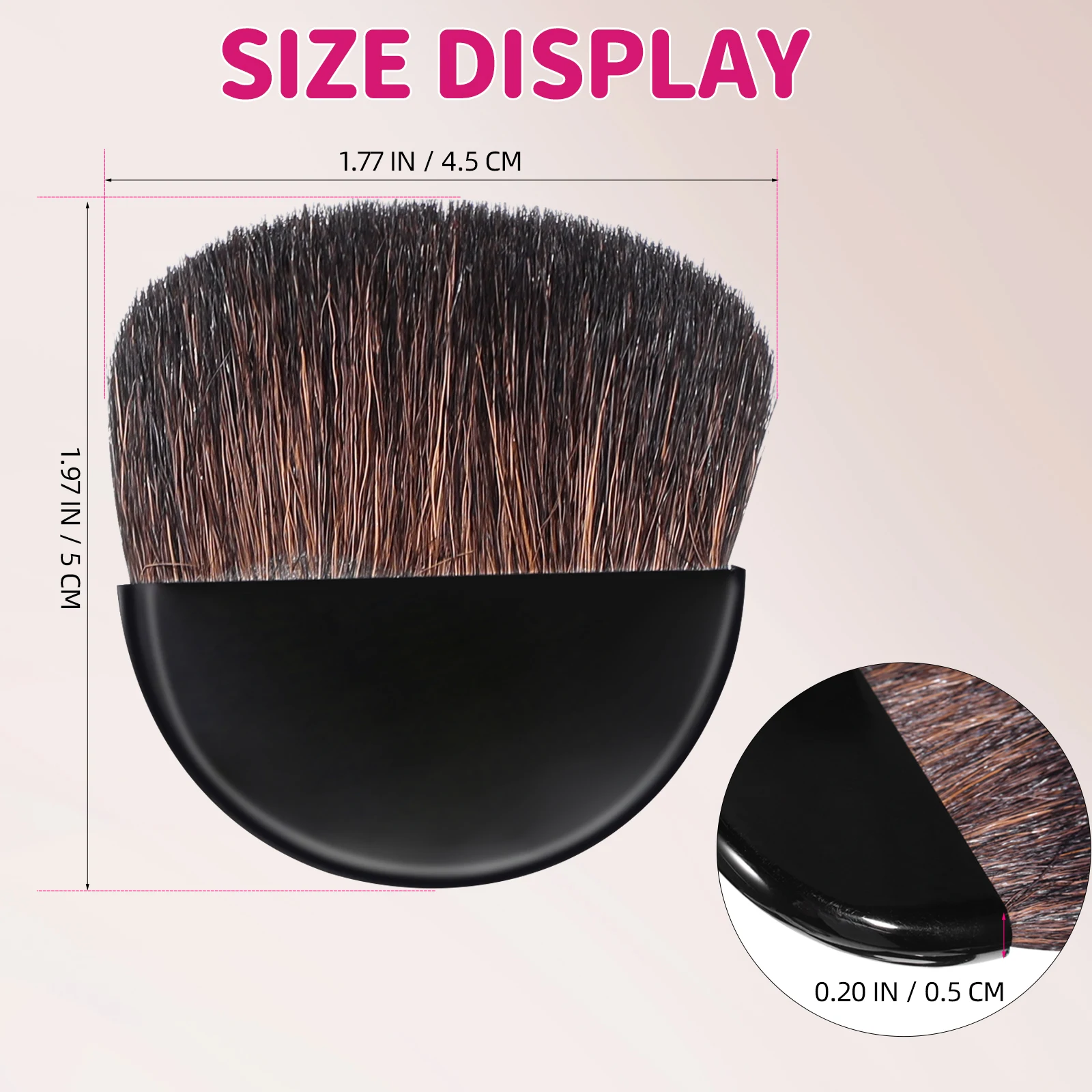 فرشاة أحمر الخدود، فرشاة بودرة ناعمة صغيرة للسفر، أداة محمولة لمكياج الوجه، بودرة سائبة