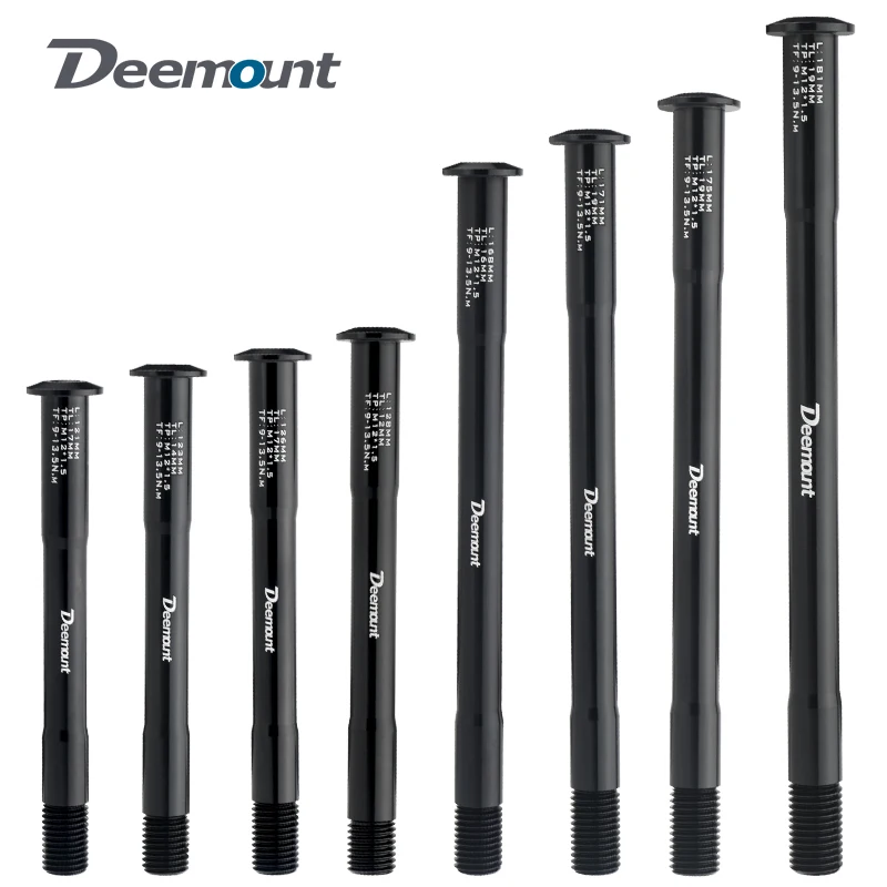 

Deemount M12*P1.5 Thru Axles L120-181mm for Road Bicycle Front Fork Dropout Spacing 100mm MTB Rear Hub 142/148mm Aluminum Shaft