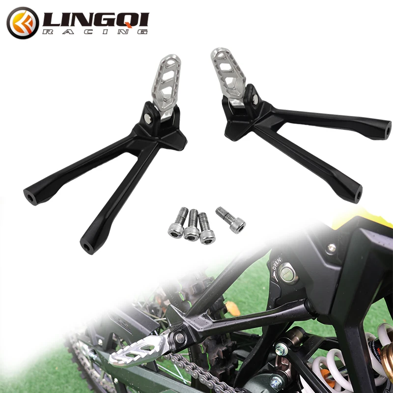 LINGQI Modified Ultra Bee Original Rear Foot Pegs Fit For SURRON Ultra Bee Electronic Dirt Pit Bike Foot Pedal Bracket Support