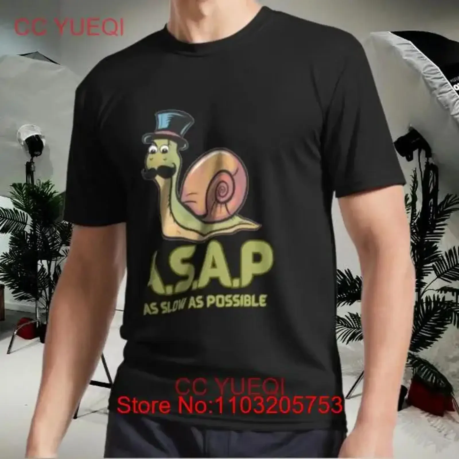 

Новая футболка A S R в качестве медленного возможно, улитка, активная, забавная, размер до 5XL, винтажная, стираная, повседневная, растянутая, модельерская одежда