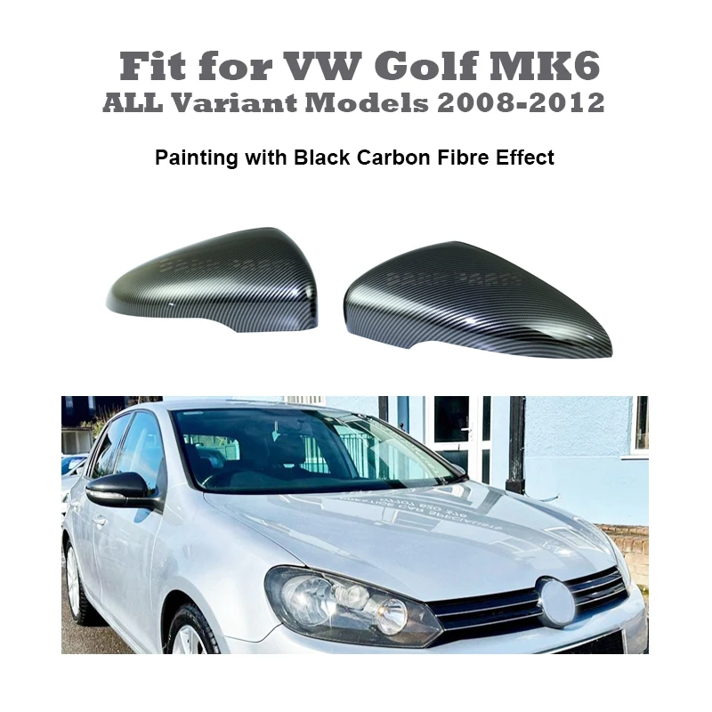 

1 пара, зеркальные чехлы из углеродного волокна для Golf MK6 2008-2012