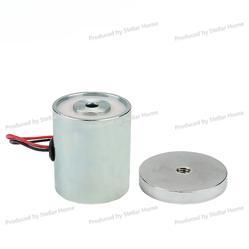 DC12V Mini Solenoid Elektromagnet Suction7KG Small Round Electromagnet Energized and Loses Its Magnetic Force