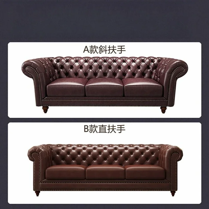 أريكة، الطابق الأول، جلد البقر، فاخر خفيف، بلد، قديم، غرفة معيشة، أثاث، زر سحب