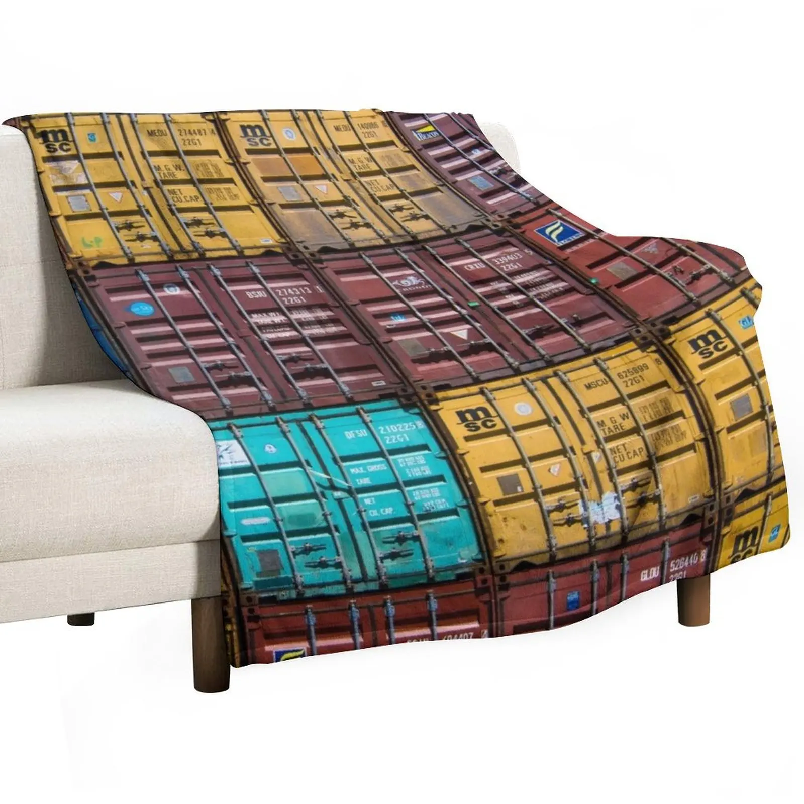 Stacked Cargo Throw Blanket Luxury Designer Furrys Blankets