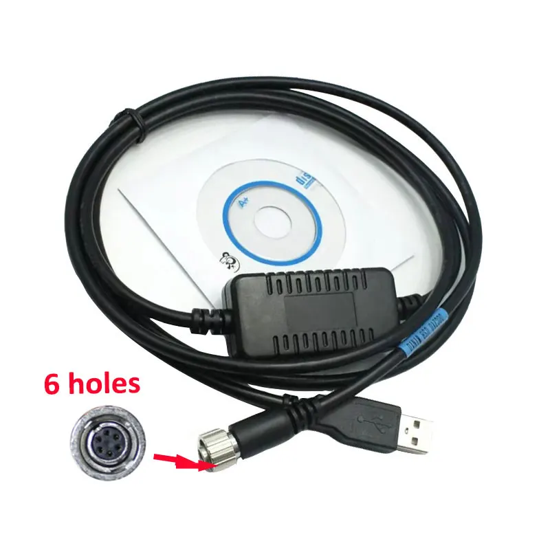 

6 Holes USB Data Cable For Top-con ES,OS Total Station DOC210, So-kkia CX,FX, SX Series Total Station