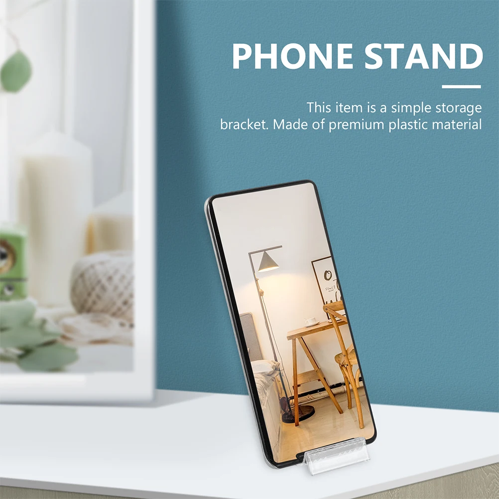 

20pcs Transparent Display Rack Clear Phone Brackets Acrylic Holder Lightweight Multi Functional Stand Home Office Use