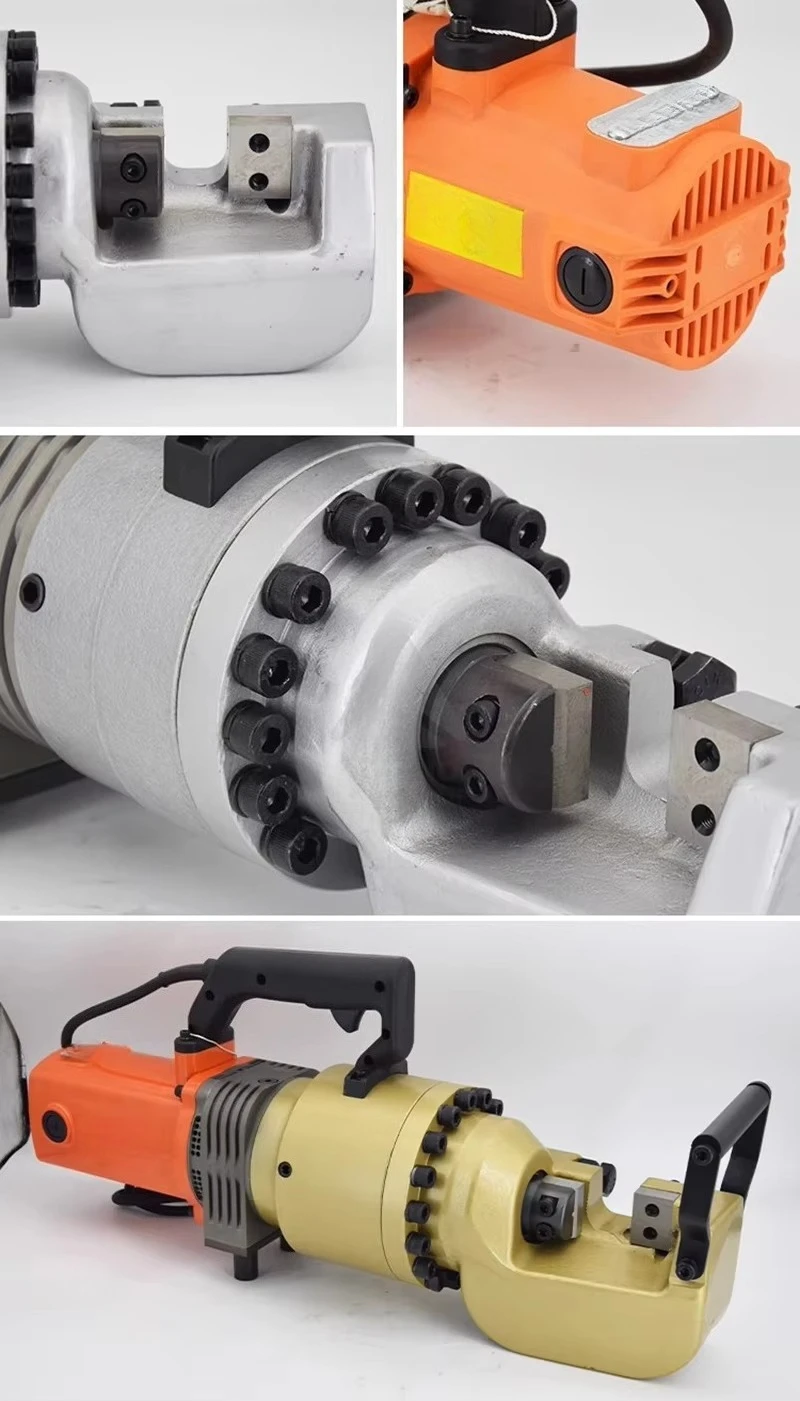 La Cina esporta la tagliatrice idraulica a taglio dell'acciaio ad alta velocità della taglierina elettrica tenuta in mano della barra d'acciaio