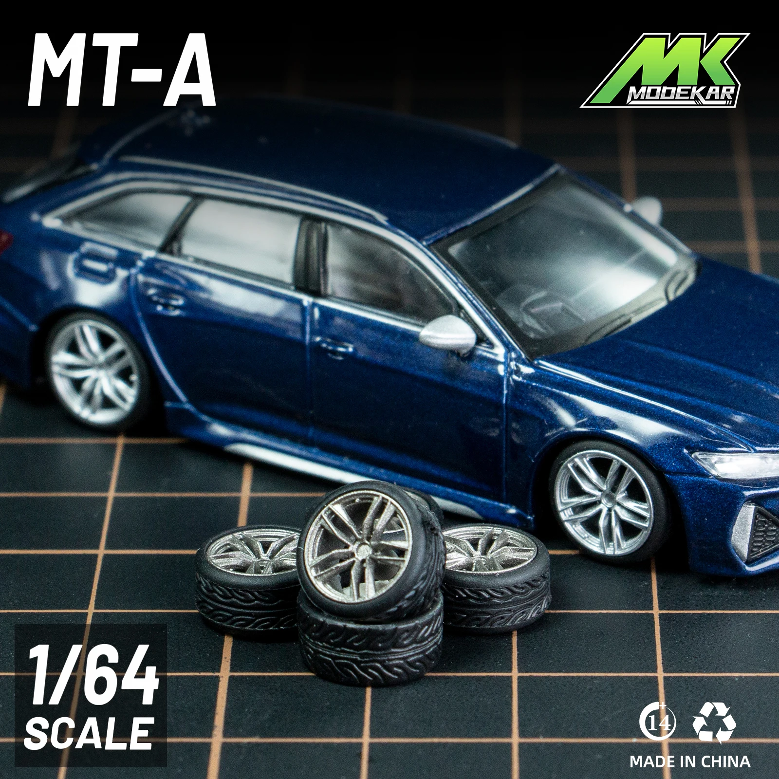 1/64 Microkiom 10mm Wheels with Rubber Tires Model Car Conversion Parts JDM VIP Hotwheels Tomica MiniGT Special Model A