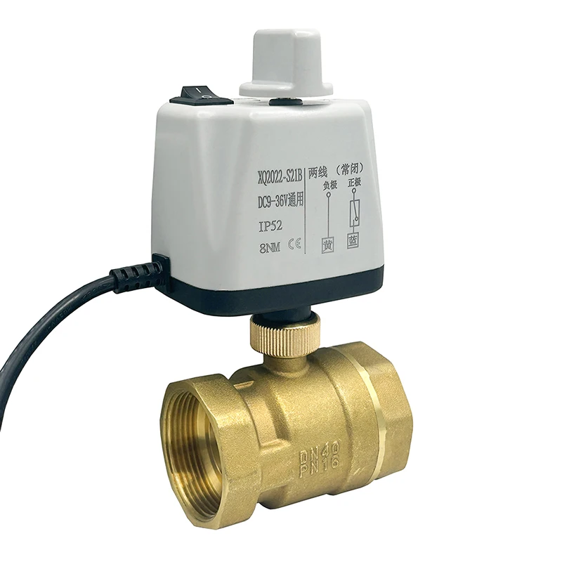 Válvula de Esfera Motorizada com Interruptor Manual Controle de Fios Normalmente Fechado Válvula de Esfera Elétrica 2-way in in in 11 in Dentro Dentro