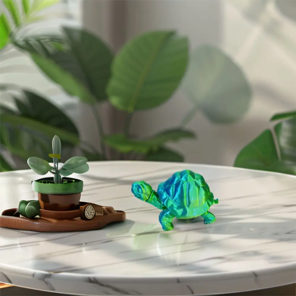 Movable Joints 3D Printed Turtle Model Plastic Cartoon Simulated Animal Model Exquisite Small Models Holiday Gifts