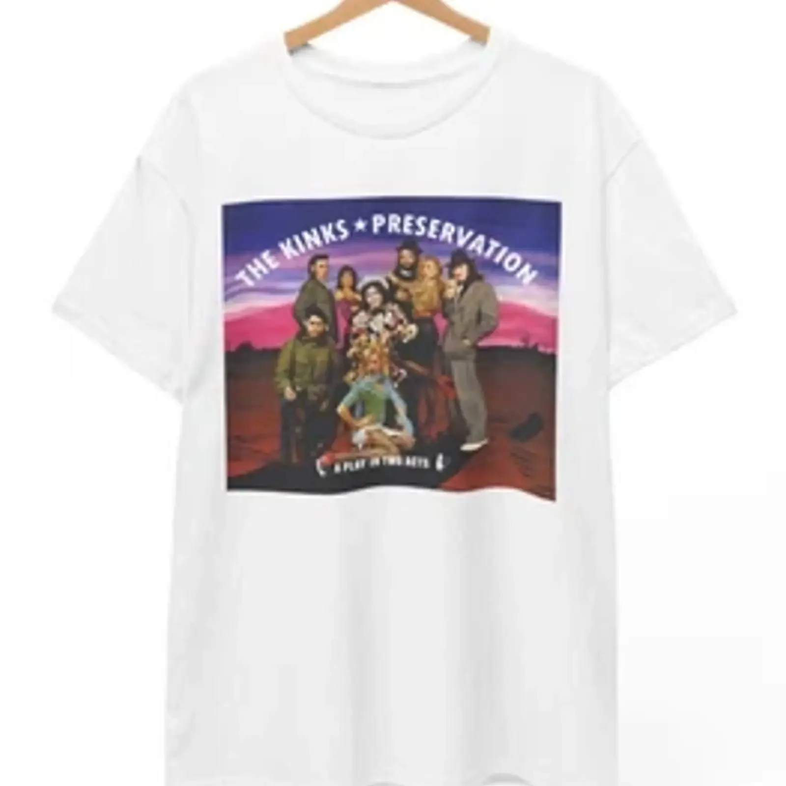 The Kinks Preservation Act 1 2 T Shirt Classic Rock Vintage Style vintage Washed Soft fashion designer clothes Stretched